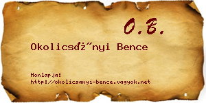 Okolicsányi Bence névjegykártya