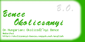 bence okolicsanyi business card